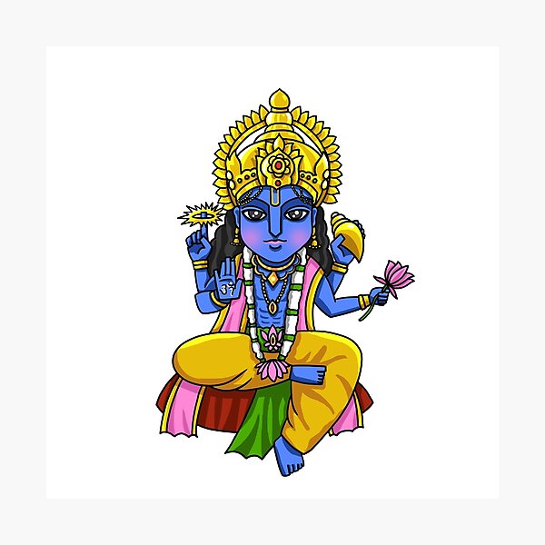 Ravi Teja - God Vishnu Drawing