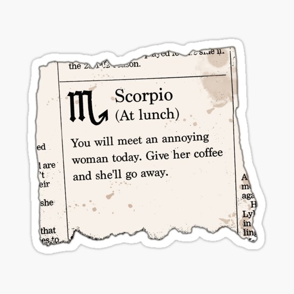 Scorpio Horoscope Sticker