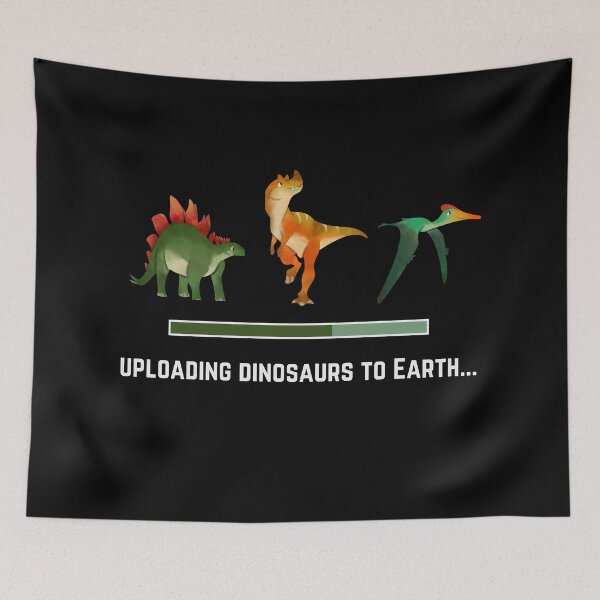 Item preview, Uploading Dinosaurs to Earth Kids (T-rex, stegosaurus, pterodactyl) designed and sold by chloeinca.