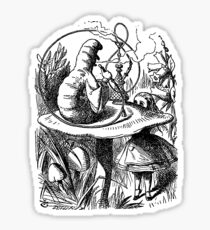 Alice in Wonderland Illustration Caterpillar Sticker