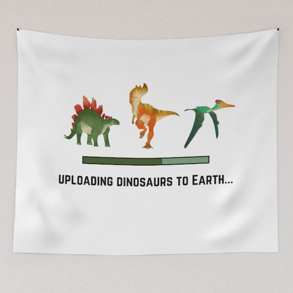 Item preview, Uploading Dinosaurs to Earth Kids (T-rex, stegosaurus, pterodactyl) designed and sold by chloeinca.
