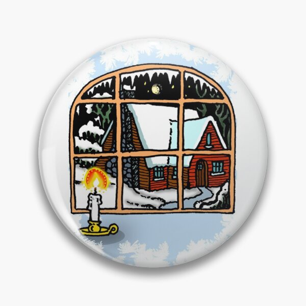 Item preview, A snowy Christmas cottage scene. designed and sold by Frankie Doodles!.