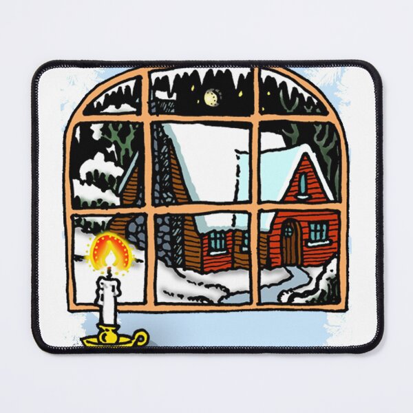 Item preview, A snowy Christmas cottage scene. designed and sold by Frankie Doodles!.