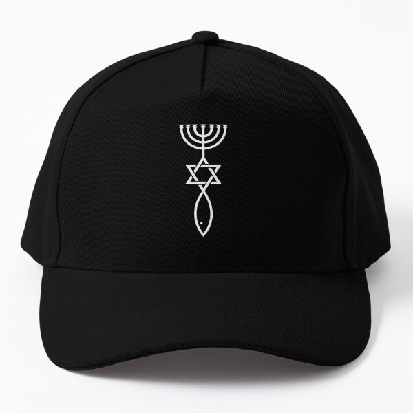 Jerusalem Messianic Seal Icthys Magen David Menorah Jesus Cap for Sale by  Beltschazar