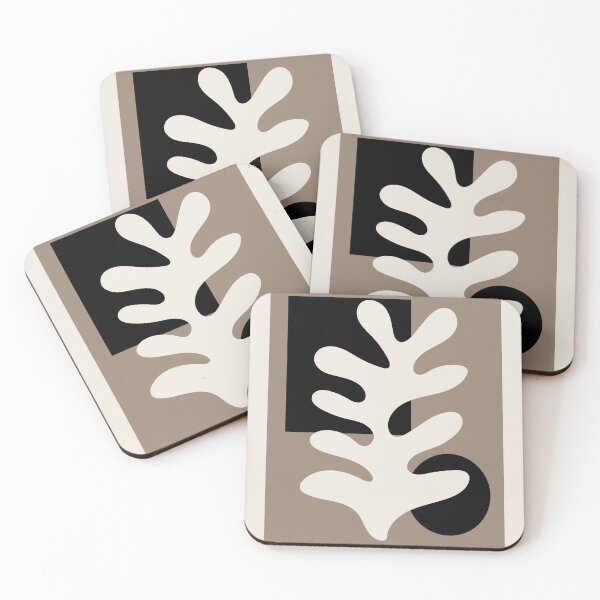 Item preview, Henri Matisse Flower contrast beige, Paper Decoupes Art black beige, Matisse Cutout's, Matisse Flower designed and sold by re-make-.