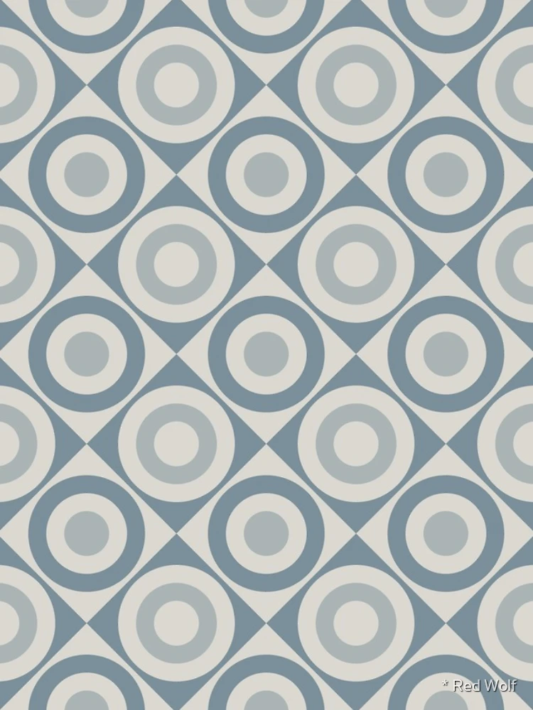 Thumbnail 4 of 4, iPhone Case, Geometric Pattern: Rondel Diamond: Bluestone designed and sold by Red Wolf.