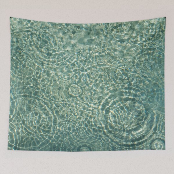 Item preview, Refreshing Aqua - Overlapping Circles with Cool Tie Dye Effect designed and sold by Georgia Mizuleva.