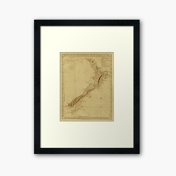 New Zealand 1770 Framed Art Print