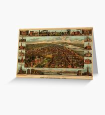 Harrisburg Panorama 1885 Greeting Card