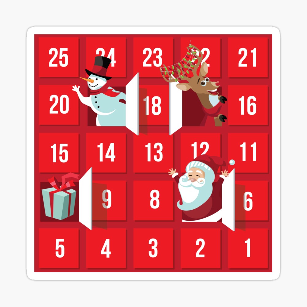 Cartoon Christmas Advent Calendar Cartoon Christmas Advent Calendar