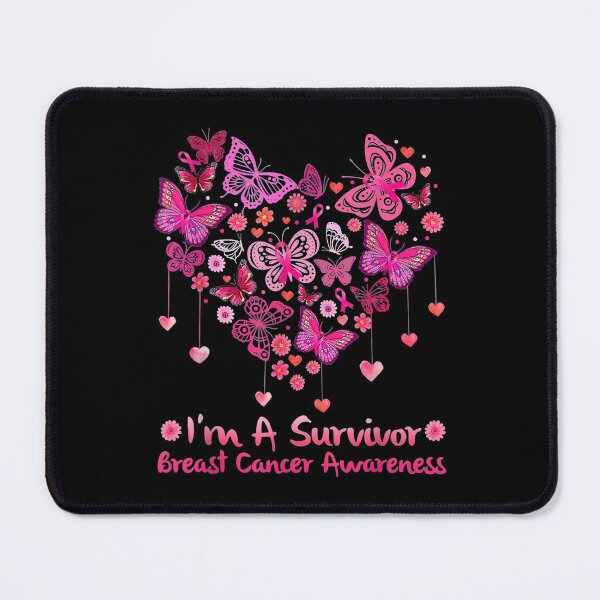 Item preview, Butterfly Heart Survivor Breast Cancer Awareness designed and sold by dianev79.