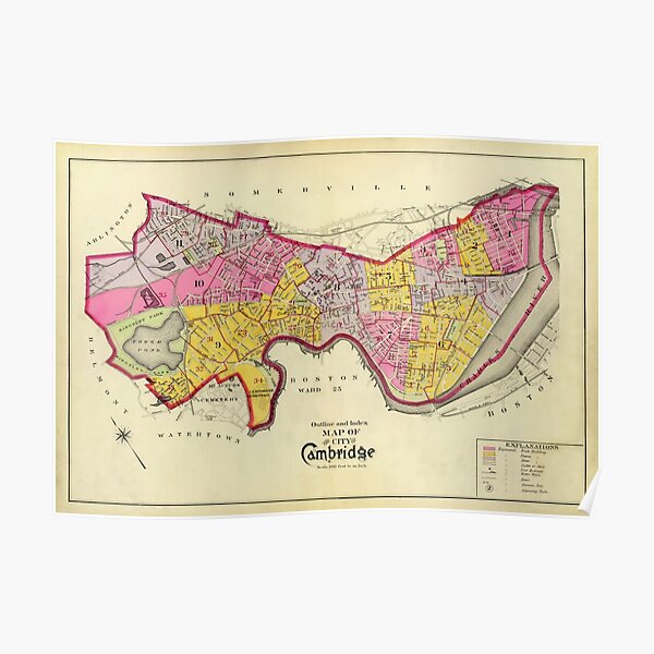 Cambridge Massachusetts 1903 Poster
