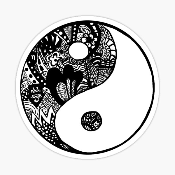 Ying Yang Stickers | Redbubble