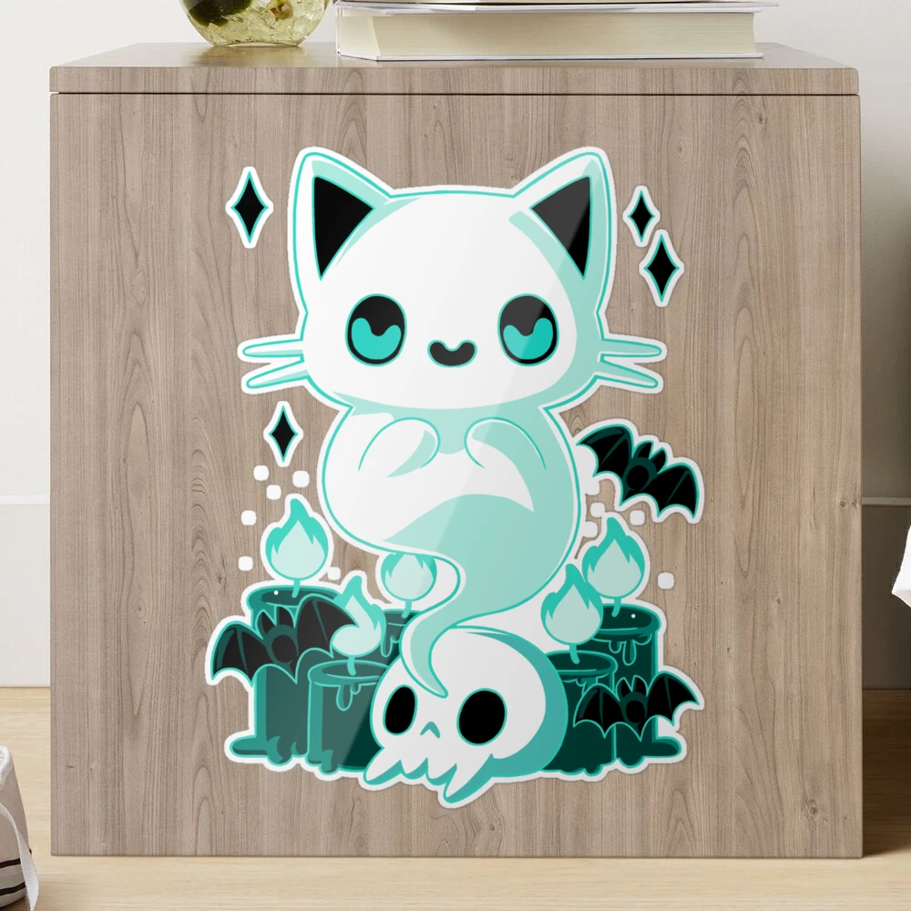 Ghost Cat Sticker —