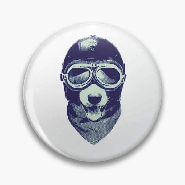 Item preview, Dog with motorcycle helmet designed and sold by DerSenat.