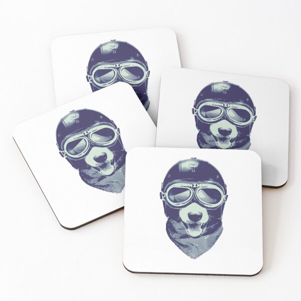 Item preview, Dog with motorcycle helmet designed and sold by DerSenat.