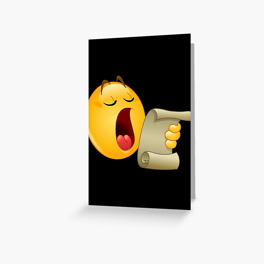 "Making an Announcement Emoji Emoticon " Greeting Card for Sale by