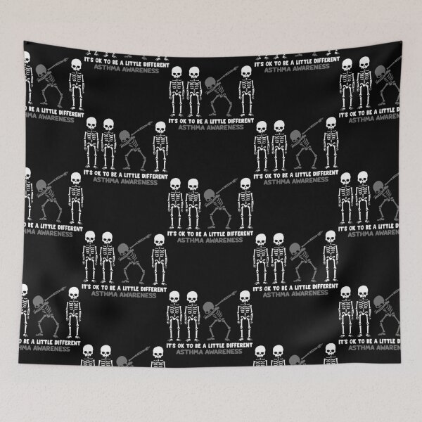 Item preview, Asthma Awareness Its Ok To Be A Little Different - Dancing Skeletons Happy Halloween Day T-Shir designed and sold by dixiemoor.