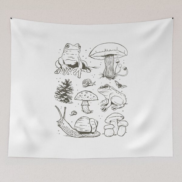 Item preview, Forest mushrooms frogs designed and sold by DerSenat.