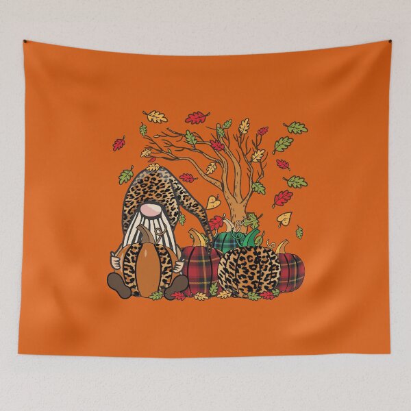 Item preview, Gnome Leopard Pumpkin Fall Leaves Autumn Tree Cute Design  designed and sold by alenaz.