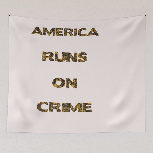 Item preview, america runs on crime designed and sold by vivaFREEDOM.