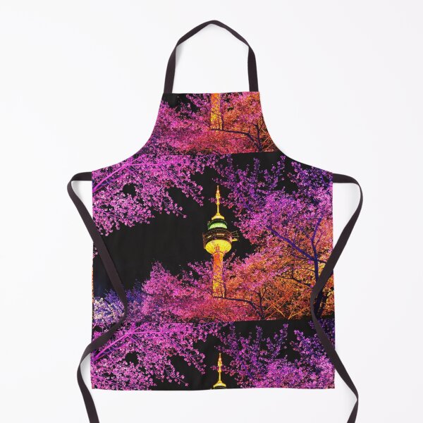 Item preview, N seoul tower- Night view ( cherry blossom) designed and sold by AnanyaMagotra.
