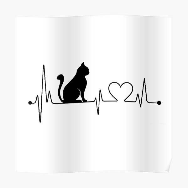 Cat Heartbeat Poster