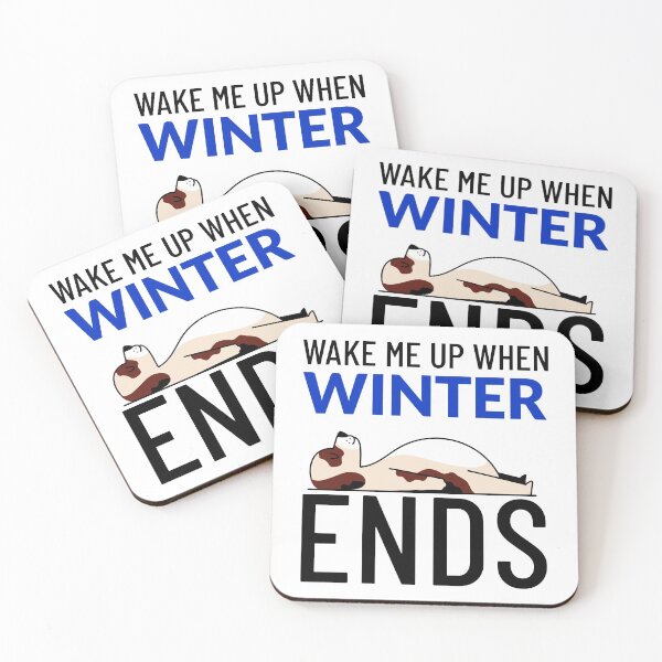 Item preview, Wake Me Up When Winter Ends designed and sold by crazydotdesigns.