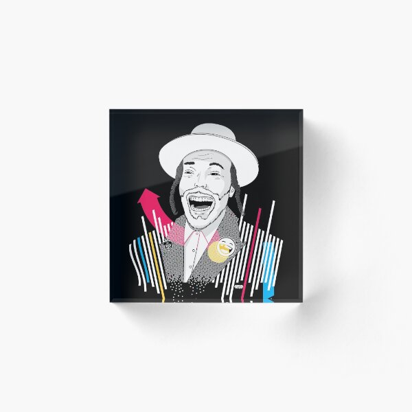 I can laugh - funny, smile | Modern and original jewish art Acrylic Block