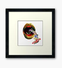 Singer mouth Framed Print