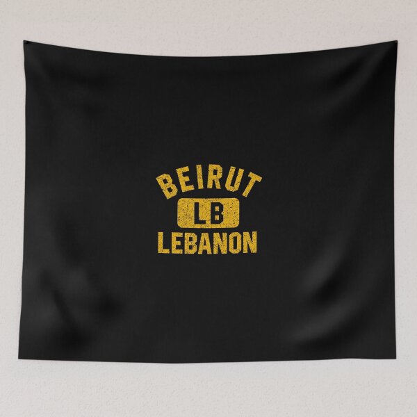 Item preview, Beirut Lebanon Gym Style Distressed Amber Print designed and sold by ichieli.