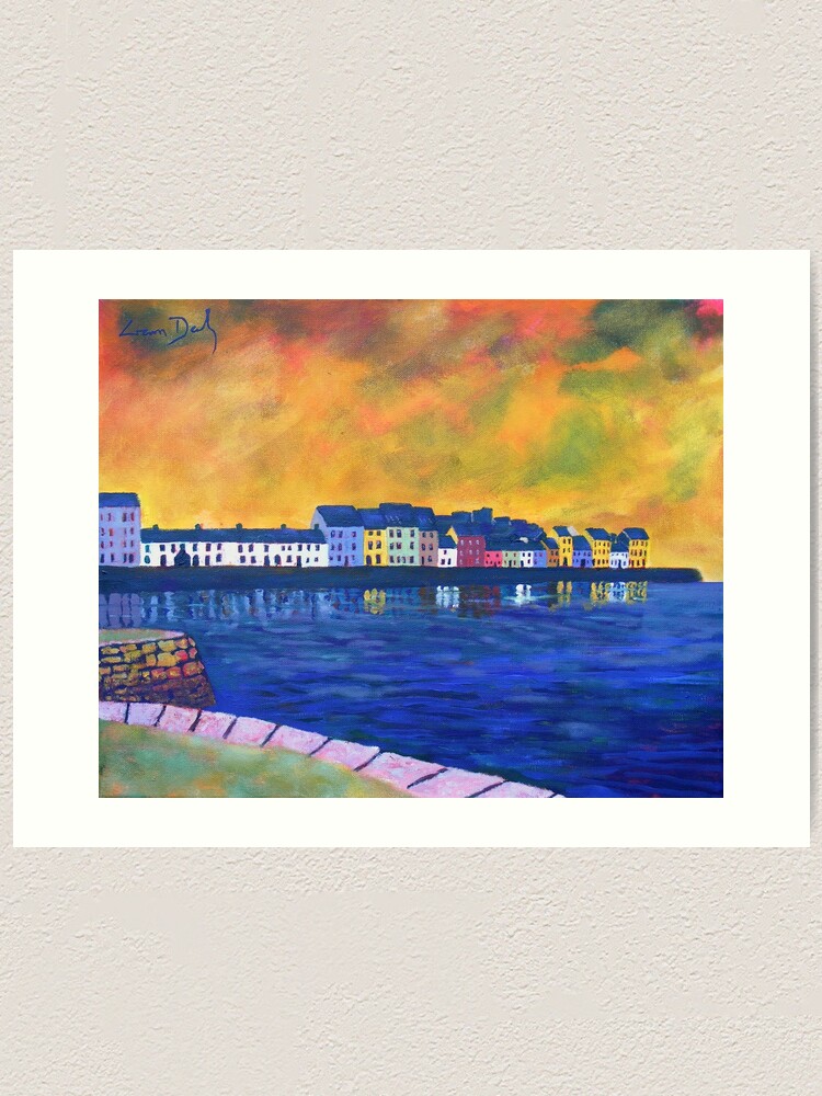 Thumbnail 2 of 3, Art Print, The Long Walk, Galway (Ireland) designed and sold by eolai.