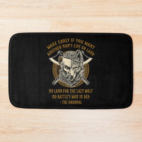 Item preview, Viking Wolf Motivational Havamal Quote Norse Pagan Mythology designed and sold by BluePagan.