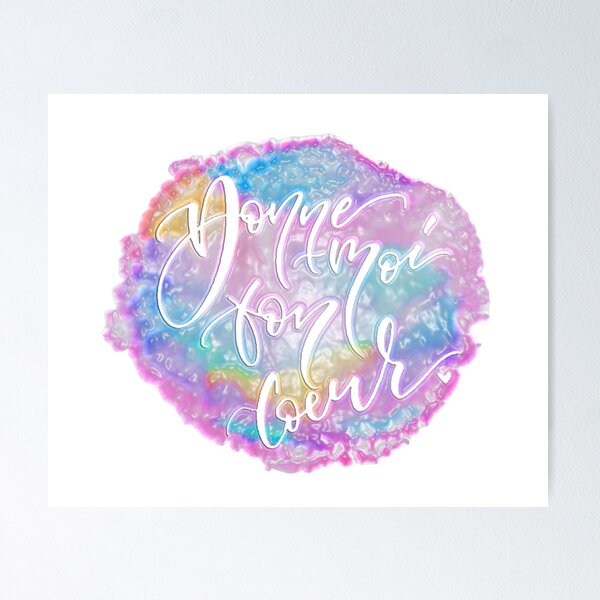 Item preview, Louane - Donne-moi ton couer pastel calligraphy watercolor designed and sold by Ayberk Ülgen.