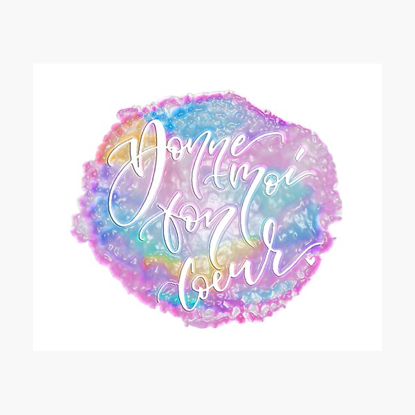 Item preview, Louane - Donne-moi ton couer pastel calligraphy watercolor designed and sold by Ayberk Ülgen.
