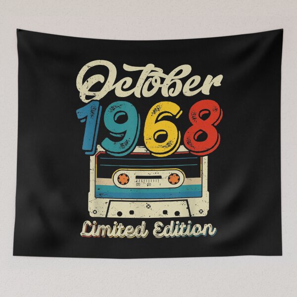 Item preview, Retro October 1968 Cassette Tape 53rd Birthday Decorations  designed and sold by AdonisShop.