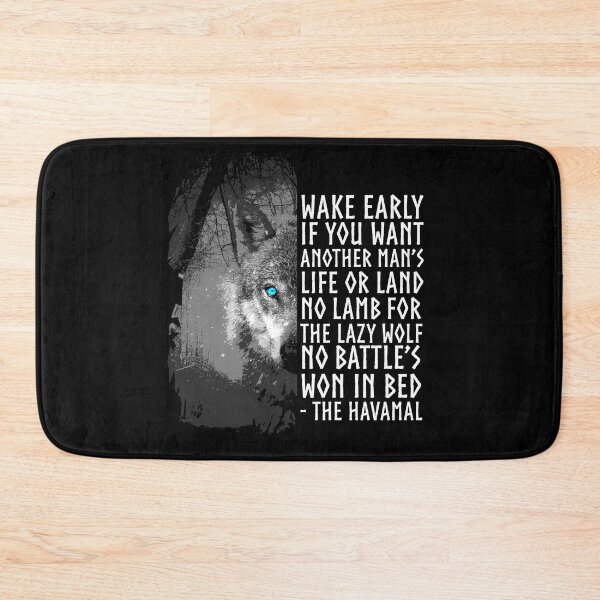 Item preview, Viking Wolf Motivational Inspirational Havamal Quote Norse Pagan Mythology designed and sold by BluePagan.