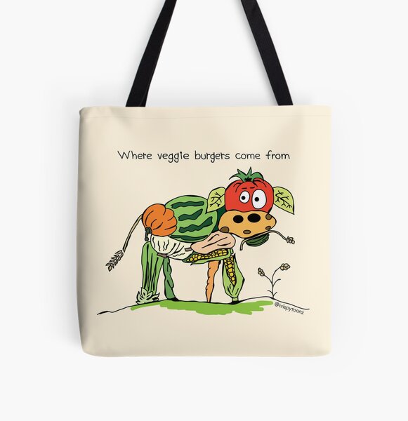 Veggie Burgers All Over Print Tote Bag