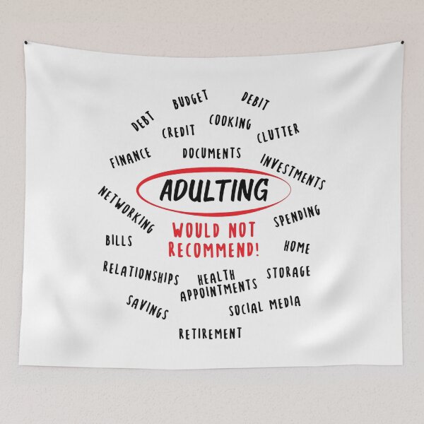 Item preview, Adulting Would Not Recommend | White designed and sold by Wintre2.