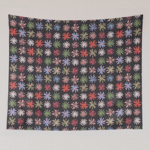 Item preview, Daisy Chain on dark charcoal background designed and sold by FrancesPoff.