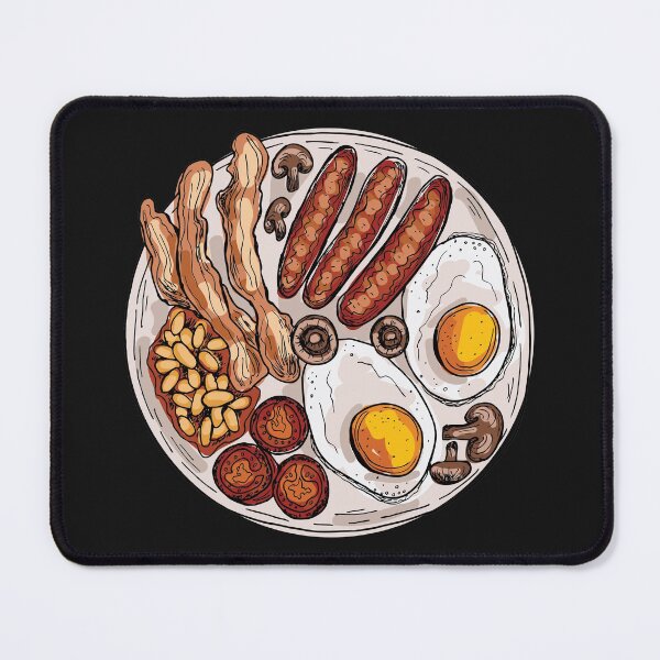 Item preview, Breakfast Set of Bacon, Sausage, Eggs, Mushrooms, Tomatoes and Baked Beans designed and sold by Alicia Chee.