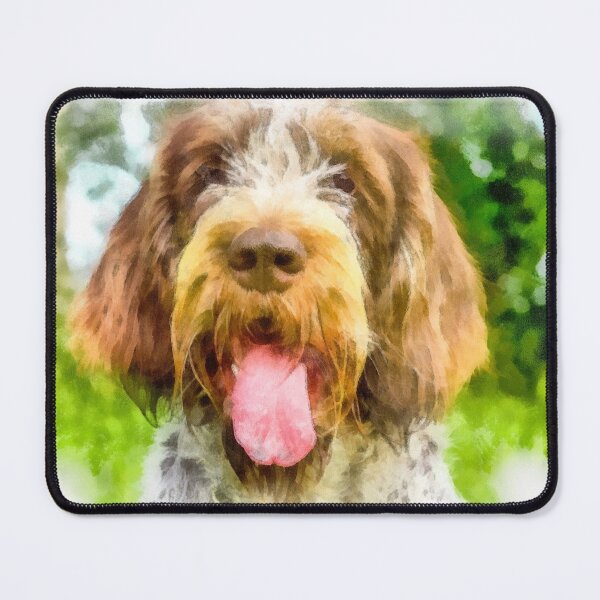 Item preview, Smiling Spinone portrait by heidiannemorris designed and sold by FOLK ART FUSION by heidiannemorris.