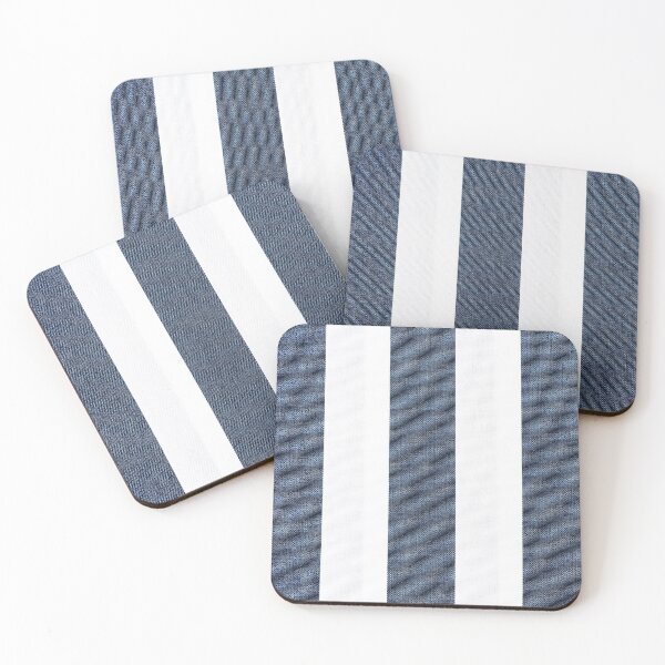 Item preview, Blue And White Stripes Burlap Fabric Texture Background designed and sold by LashCreations.