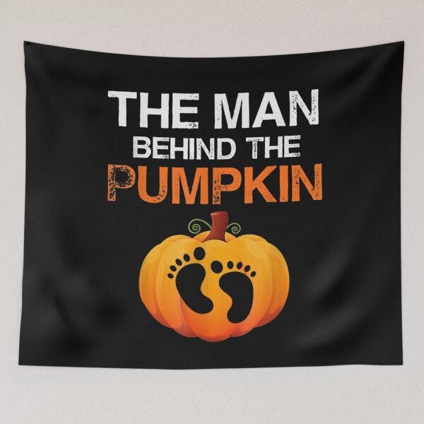 Item preview, The Man Behind The Pumpkin Dad Soon Halloween Pregnancy T-Shirt designed and sold by Ortega-Blue.