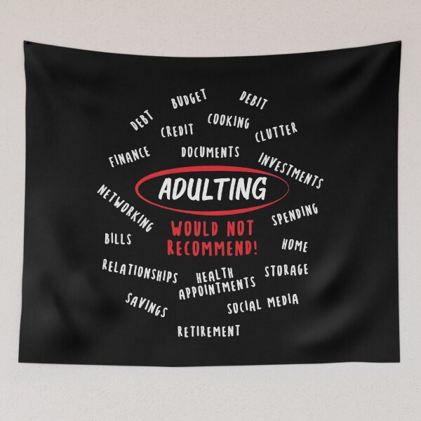 Item preview, Adulting Would Not Recommend | Black designed and sold by Wintre2.