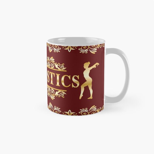 Aperçu de l'œuvre Gymnastique élégant rouge et or embelli créée et vendue par wimblettdesigns.