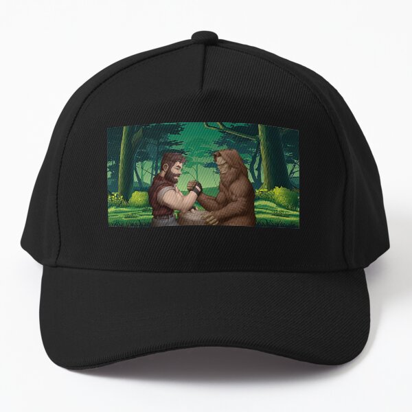 Vista previa del artículo con la obra «Bigfoot vs leñador», diseñado y vendido por KingsManKind.