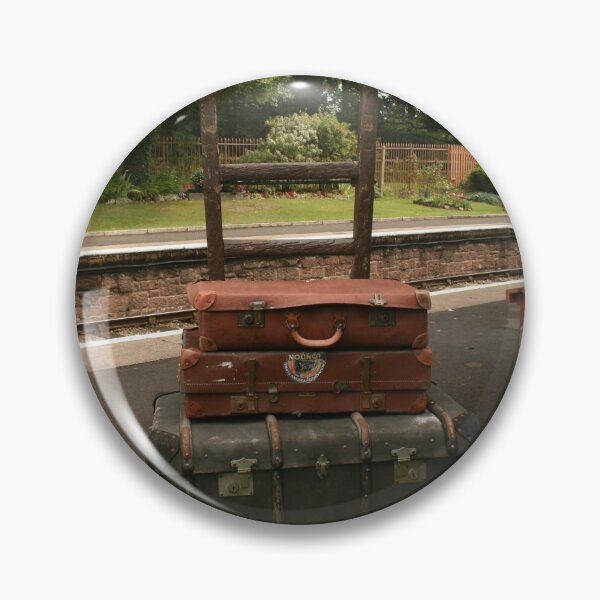 Item preview, Vintage luggage and suitcases on railway station UK designed and sold by photoslot.