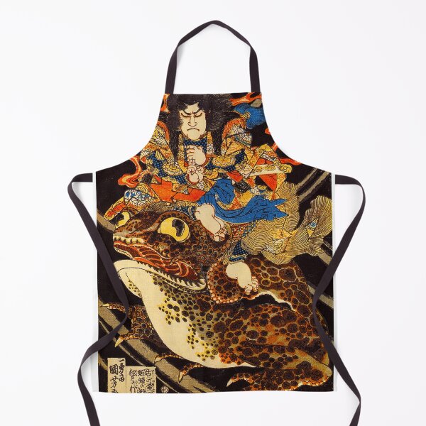 Item preview, Samurai Riding Toad Hokusai Japanese Woodblock Art designed and sold by iconikit.