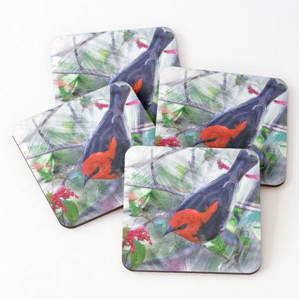 Item preview, Painted scarlet honeyeater. designed and sold by DaveBassett.